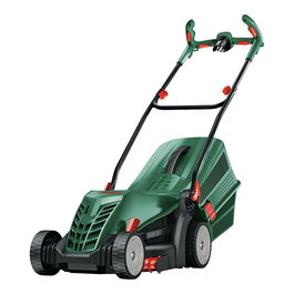 Bosch UniversalRotak 34-405 Cortacésped a Gasolina de Empuje, Ancho Corte 34 cm, 1300W, Cuchillas Giratorias, Caja Recogedora 40L, Verde