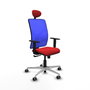 PIQUERAS Y CRESPO Silla de oficina Motilla con mecanismo Sincro, Rojo y Azul
