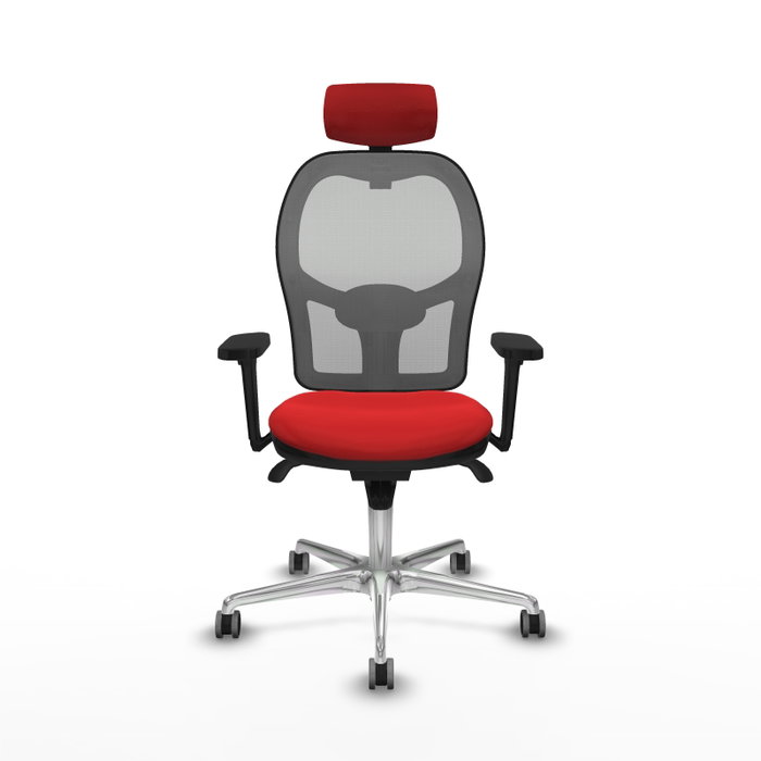 PIQUERAS Y CRESPO Silla de oficina Jorquera con mecanismo Sincro, Rojo y Gris