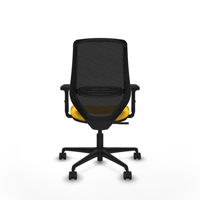 PIQUERAS Y CRESPO Silla de oficina Mardos con mecanismo Sincro, Amarillo y Negro