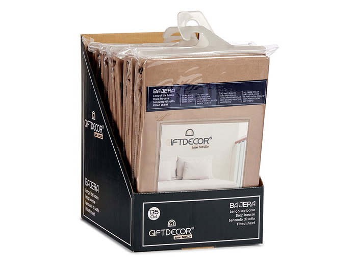 Giftdecor Bajera 135 cm Marrón Extra Suave 100% Poliester - No Encoge, No Hace Bolitas, No Pierde Color (Set de 12)