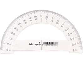 Liderpapel Semicírculo de 14 cm de plástico transparente