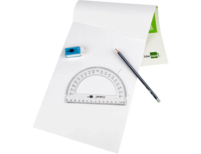 Liderpapel Semicírculo de 14 cm de plástico transparente