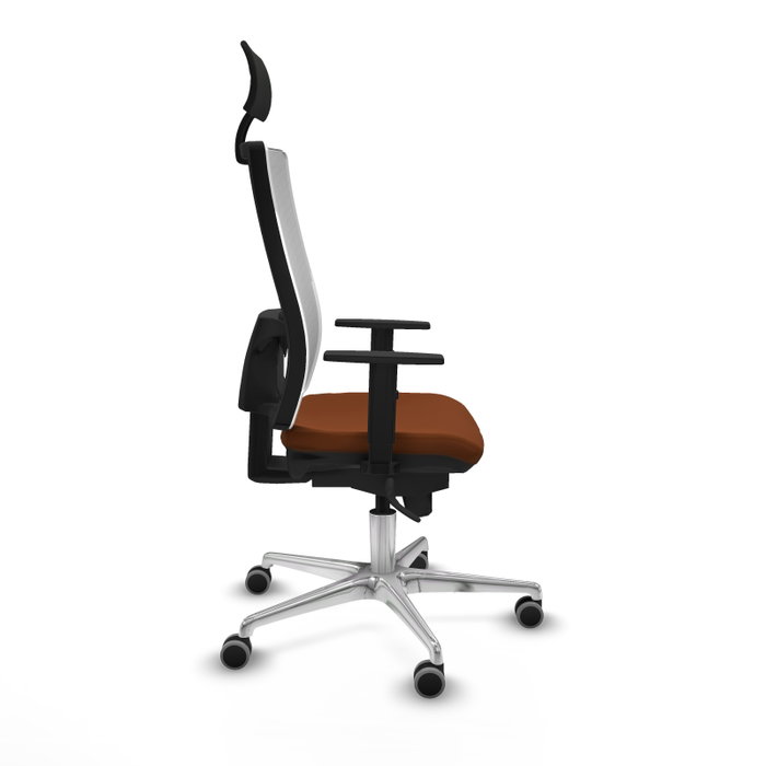 PIQUERAS Y CRESPO Silla de oficina Horna Marrón y Blanco con mecanismo Sincro PIQUERAS Y CRESPO Silla de oficina Horna Marrón y Blanco con mecanismo Sincro
