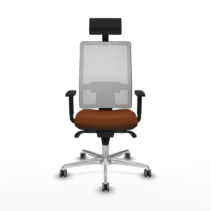 PIQUERAS Y CRESPO Silla de oficina Horna Marrón y Blanco con mecanismo Sincro PIQUERAS Y CRESPO Silla de oficina Horna Marrón y Blanco con mecanismo Sincro