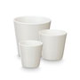 Ibergarden Set de 3 Macetas Cónicas 14, 17 y 22 cm Blanco Mate