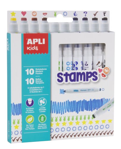 APLI Rotuladores Kids Stamps Colores Surtidos APLI Rotuladores Kids Stamps Colores Surtidos