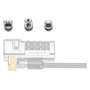 Kensington Kit de anclajes de seguridad ClickSafe Universal 3 en 1 K68001WW