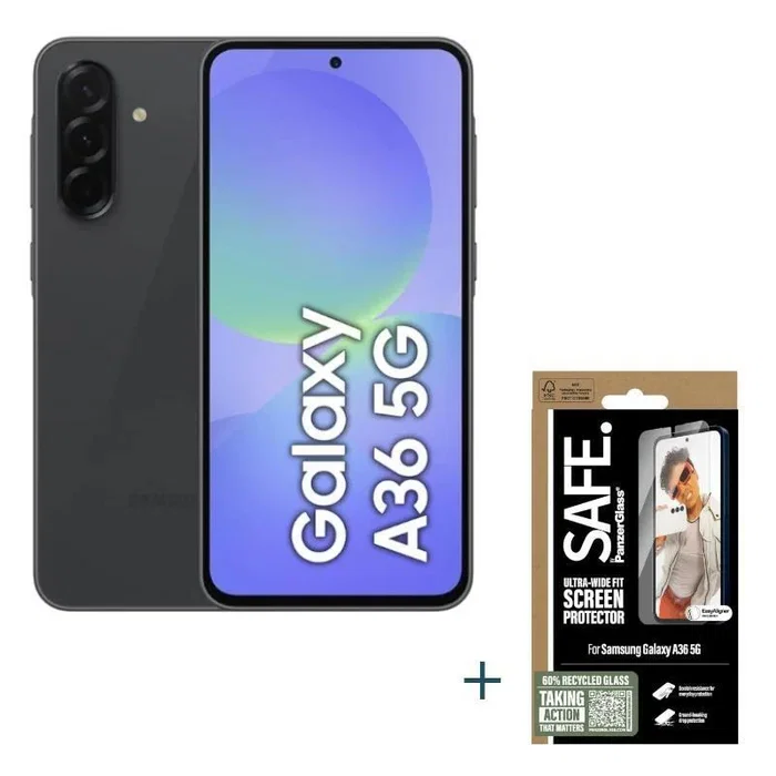 Samsung Galaxy A36 5G 256GB 8GB RAM - Negro + Protector de Pantalla PanzerGlass