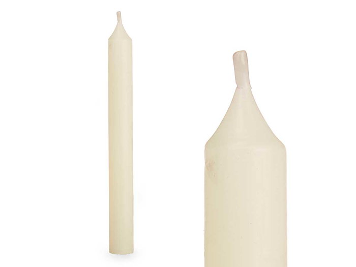 Acorde Set 6 Cirios Crema 15 cm (6 horas) de Cera Parafina, 6 x 4 x 15 cm (Set de 12)