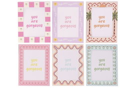 DKD Home Decor Póster de Papel 30x40 cm con Marco, Surtido de 6 unidades