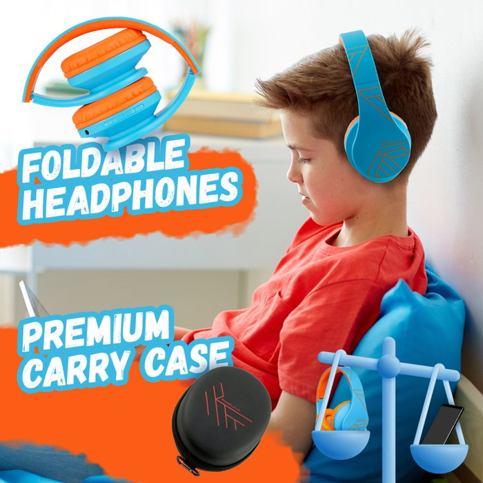 PowerLocus P2 Auriculares para Niños Azul/Naranja PowerLocus P2 Auriculares para Niños Azul/Naranja