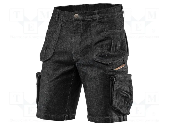 NEO TOOLS Pantalones cortos protectores de denim, negro, M NEO TOOLS Pantalones cortos protectores de denim, negro, M