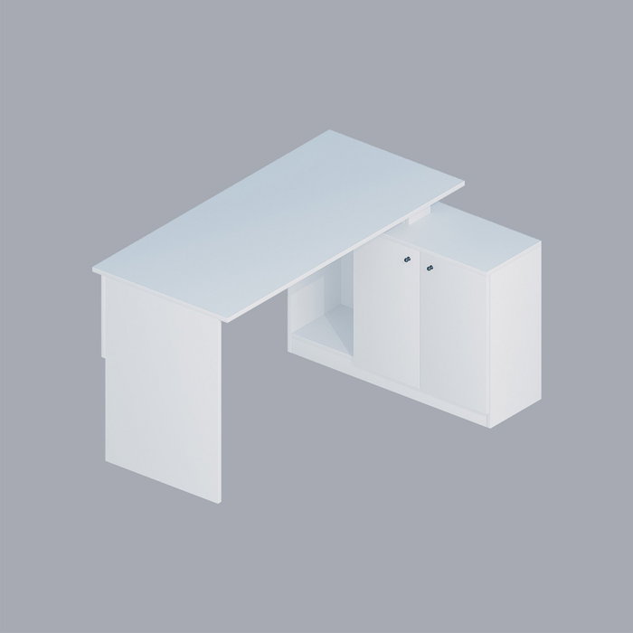 Hanah Home Mesa de Estudio Blanca 130x74x60 cm