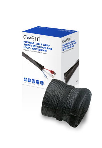 Ewent EW1557 Manguito Flexible para Cable con Velcro 1000x85mm