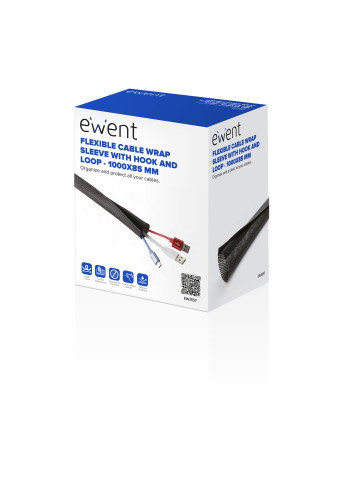 Ewent EW1557 Manguito Flexible para Cable con Velcro 1000x85mm