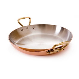 Mauviel Paellera 16 cm, diámetro 16 cm, acero inoxidable con interior Cuprinox, Familia Orfebrería