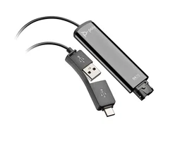 Poly Adaptador DA75 USB a QD Negro Compatible con TAA