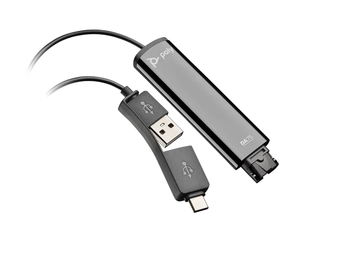 HP Poly Adaptador DA75 USB a QD Negro (786C6AA) HP Poly Adaptador DA75 USB a QD Negro (786C6AA)