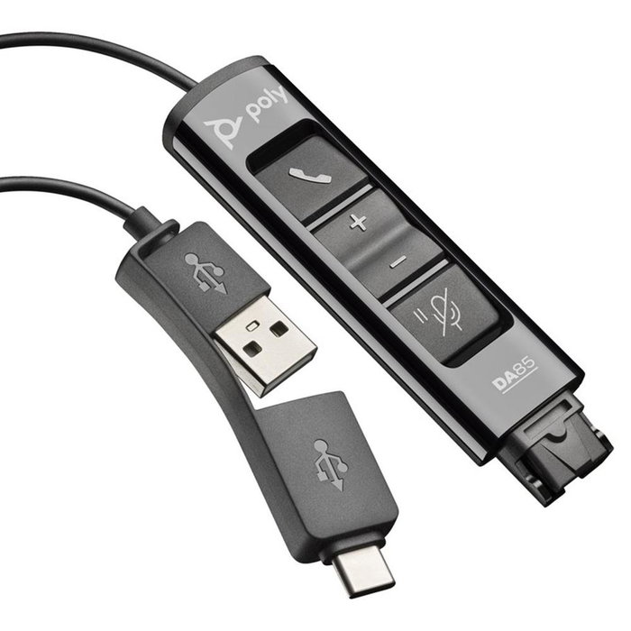 HP Poly Adaptador DA75 USB a QD Negro (786C6AA) TAA HP Poly Adaptador DA75 USB a QD Negro (786C6AA) TAA