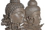 DKD Home Decor Figura de Buda en Resina y Metal (Pack de 2 unidades) Surtidas