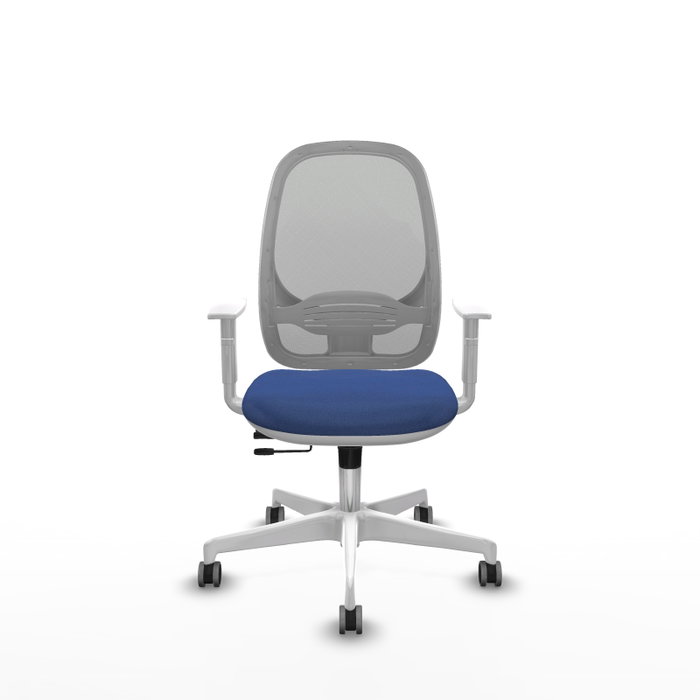 PIQUERAS Y CRESPO Silla de oficina Cilanco con mecanismo Sincro/Traslack Azul marino y Gris