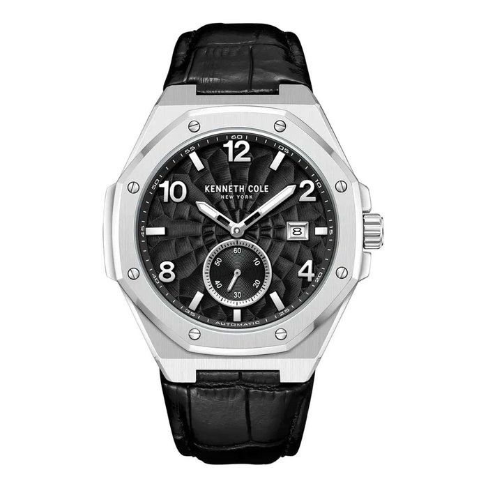 Kenneth Cole KCWGX0059001 con correa de cuero negra Kenneth Cole KCWGX0059001 con correa de cuero negra