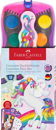 Acuarelas Faber-Castell Connector Unicornio Estuche De 12 Acuarelas Faber-Castell Connector Unicornio Estuche De 12