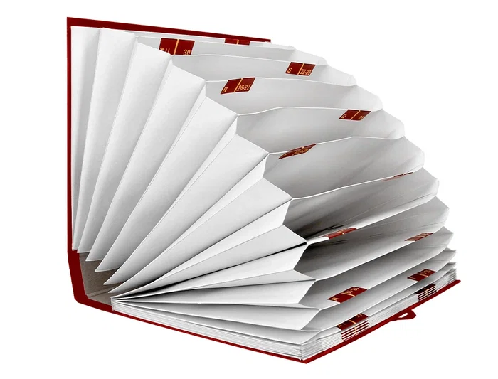 Liderpapel Carpeta Fuelle Folio Cartón Forrado Burdeos 20 Departamentos 220x350x300 mm