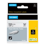 Dymo Tubo Termo-retráctil Rhino ID1-6 Negro sobre Blanco 6mm x 1,5m