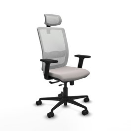 PIQUERAS Y CRESPO Silla de oficina Haches Blanca con Mecanismo Sincro/Traslack