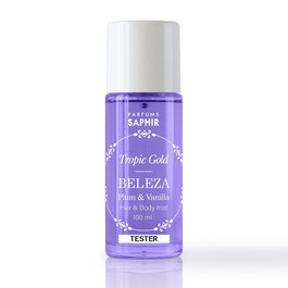 Saphir Bruma Capilar y Corporal Beleza, Aroma Ciruela y Vainilla (Plum & Vanilla), Tester 100 ml - Tropic Gold