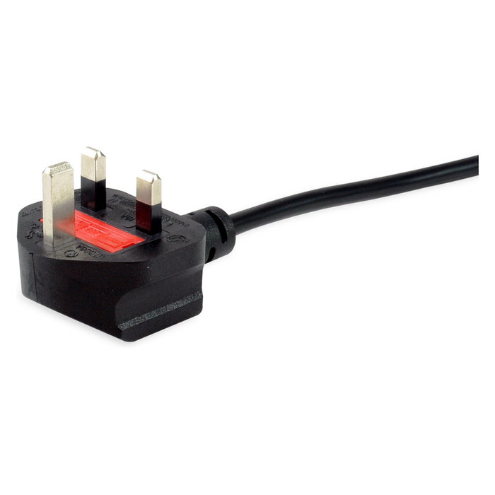 EQUIP Cable de Alimentación IEC C13 a Enchufe Británico BS1363, 2 m, 250V 10A 2500W, Negro, Certificados VDE UKCA RoHS