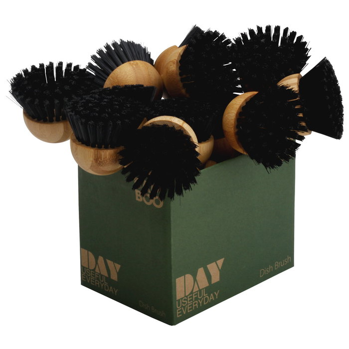 Day Cepillo para Platos de bambú con agarre de plástico y correa 22 cm