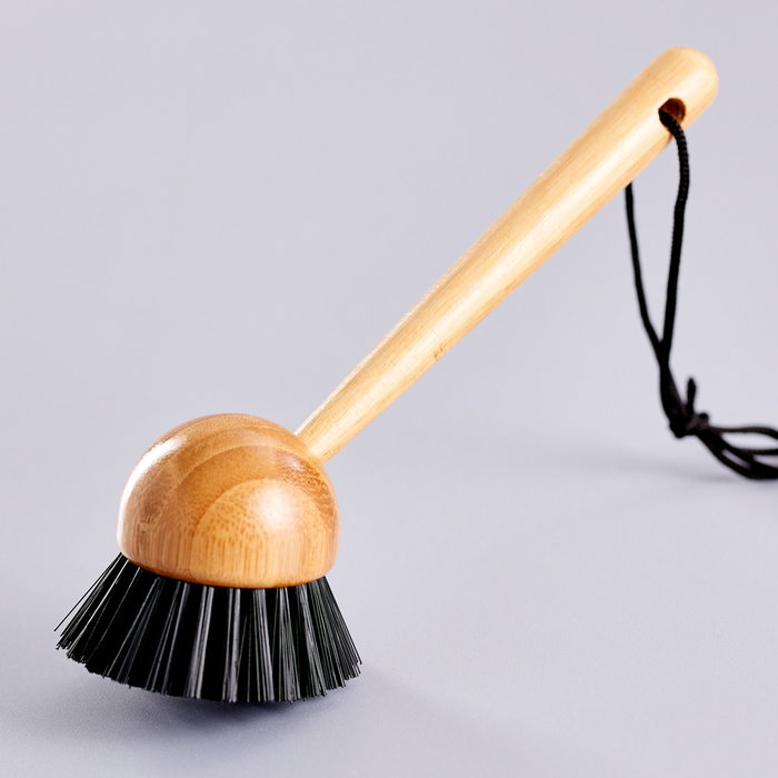 Day Cepillo para Platos de bambú con agarre de plástico y correa 22 cm