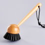 Day Cepillo para Platos de bambú con agarre de plástico y correa 22 cm