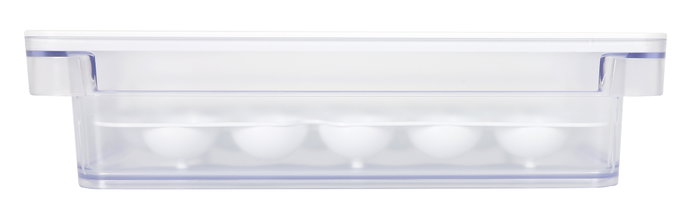 Inde Caja Multiusos Transparente con Huevera, Organizador de Cocina (6 Unidades)