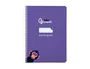 Liderpapel Cuaderno Espiral Pautaguía A5, Tapa Blanda, 40 Hojas 75gr, Cuadro Pautado 3mm, Color Lila