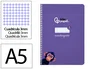 Liderpapel Cuaderno Espiral Pautaguía A5, Tapa Blanda, 40 Hojas 75gr, Cuadro Pautado 3mm, Color Lila