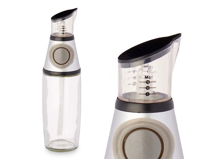 Vivalto Aceitera Vidrio Transparente Gris 500 ml 7.5x2.9x7.5 cm (Set de 12) Vivalto Aceitera Vidrio Transparente Gris 500 ml 7.5x2.9x7.5 cm (Set de 12)