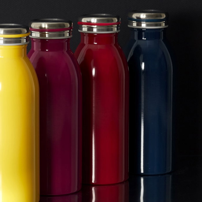 Cook Concept Termo Botella 450 Ml Rojo Acero Inoxidable Doble Pared Caliente 6h Frío 18h