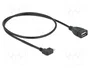DeLOCK Cable USB Micro-B a USB 2.0-A OTG 0,5 m Angulado Negro
