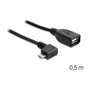 DeLOCK Cable USB Micro-B a USB 2.0-A OTG 0,5m Angulado