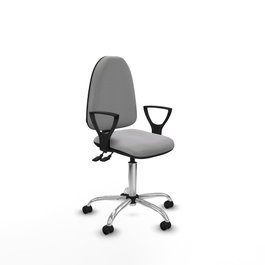 PIQUERAS Y CRESPO Silla de oficina Aýna Gris claro con Base cromada