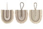DKD Home Decor Decoración de Pared Algodón y Yute 25x2x38 (Pack de 3)
