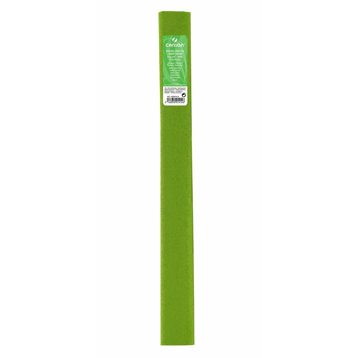 CANSON - GUARRO Paquete de 10 rollos continuos de papel crepé verde primavera 50x250cm 32g CANSON - GUARRO Paquete de 10 rollos continuos de papel crepé verde primavera 50x250cm 32g