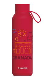 QUOKKA Botella Termo 630 ml Cherry Red con Colgador - Granada Love Custom