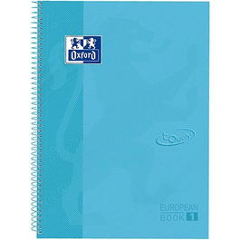Oxford Europeanbook 1 Touch Write&Erase Cuaderno A4+ 80H 5x5 mm Microperforado Tapa Extradura Azul Pastel (Set de 5) (Set de 5)