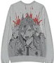 Difuzed Chainsaw Man Sudadera Power Grey Melange
