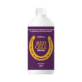 Vetnova Red Cell Equino - Suplemento Multivitamínico y de Hierro para Caballos, para Rendimiento y Recuperación - 900 ml